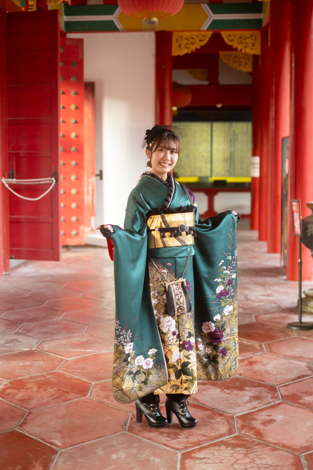 成人振袖外ロケ